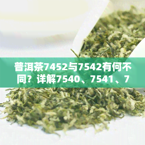 普洱茶7452与7542有何不同？详解7540、7541、7572的区别