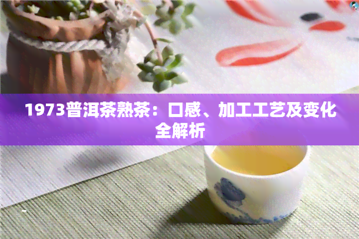 1973普洱茶熟茶：口感、加工工艺及变化全解析