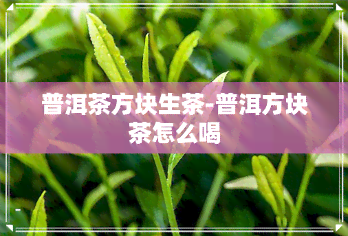 普洱茶方块生茶-普洱方块茶怎么喝