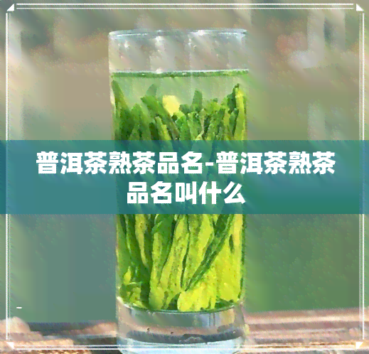 普洱茶熟茶品名-普洱茶熟茶品名叫什么