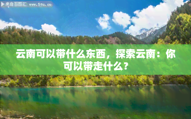 云南可以带什么东西，探索云南：你可以带走什么？