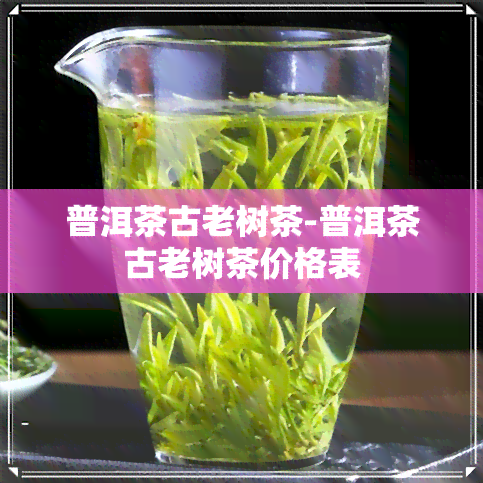 普洱茶古老树茶-普洱茶古老树茶价格表