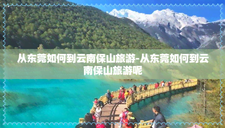 从东莞如何到云南保山旅游-从东莞如何到云南保山旅游呢