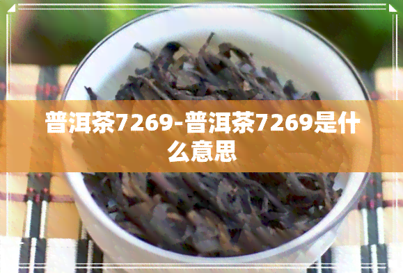 普洱茶7269-普洱茶7269是什么意思