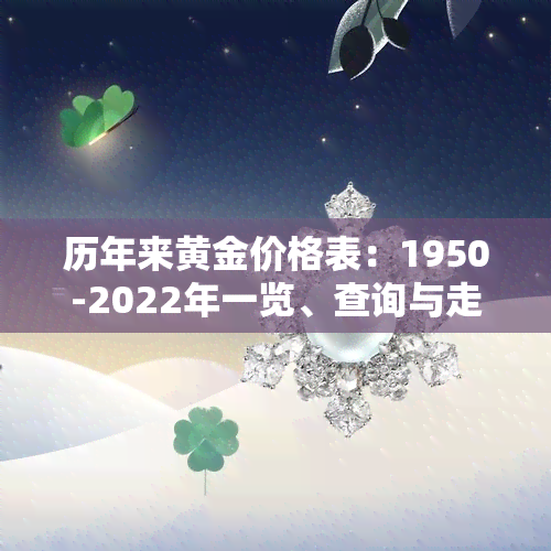 历年来黄金价格表：1950-2022年一览、查询与走势分析