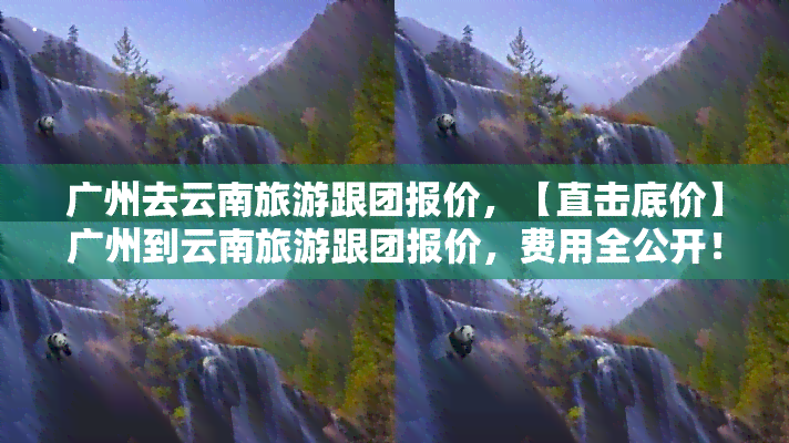 广州去云南旅游跟团报价，【直击底价】广州到云南旅游跟团报价，费用全公开！