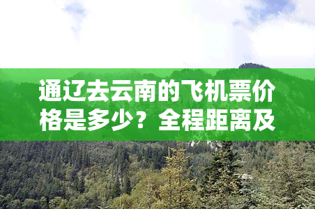 通辽去云南的飞机票价格是多少？全程距离及昆明航班信息