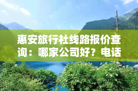 惠安旅行社线路报价查询：哪家公司好？电话是多少？还包括惠安旅游、旅游协会及旅游业信息。