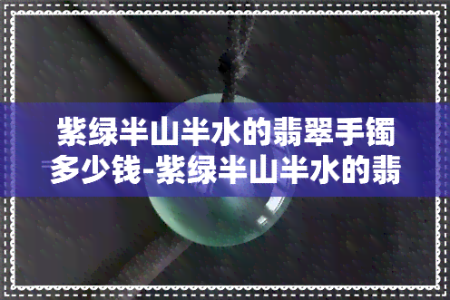 紫绿半山半水的翡翠手镯多少钱-紫绿半山半水的翡翠手镯多少钱一个