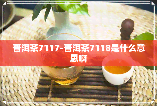 普洱茶7117-普洱茶7118是什么意思啊