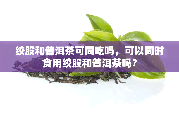 绞股和普洱茶可同吃吗，可以同时食用绞股和普洱茶吗？