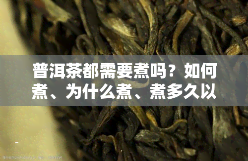 普洱茶都需要煮吗？如何煮、为什么煮、煮多久以及是否一定要煮？