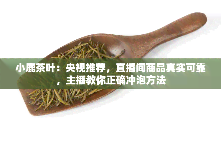 小鹿茶叶：央视推荐，直播间商品真实可靠，主播教你正确冲泡方法