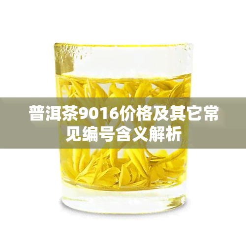 普洱茶9016价格及其它常见编号含义解析