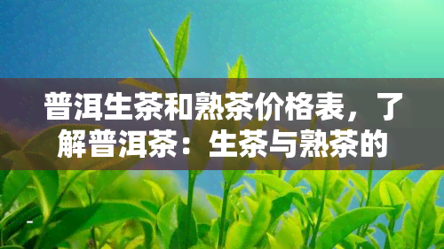 普洱生茶和熟茶价格表，了解普洱茶：生茶与熟茶的价格差异一览