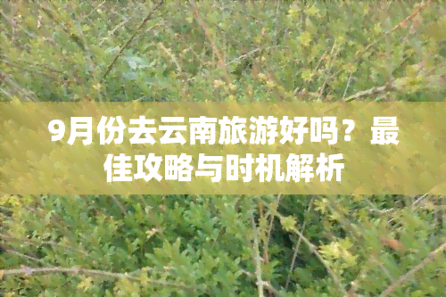 9月份去云南旅游好吗？更佳攻略与时机解析