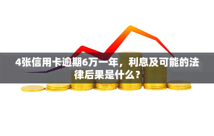 4张信用卡逾期6万一年，利息及可能的法律后果是什么？