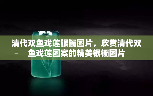 清代双鱼戏莲银镯图片，欣赏清代双鱼戏莲图案的精美银镯图片