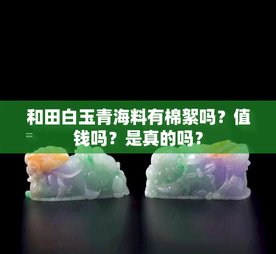 和田白玉青海料有棉絮吗？值钱吗？是真的吗？