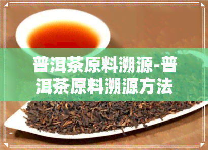 普洱茶原料溯源-普洱茶原料溯源方法