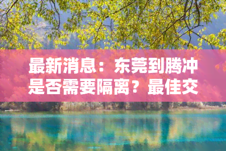 最新消息：东莞到腾冲是否需要隔离？更佳交通方式及距离查询