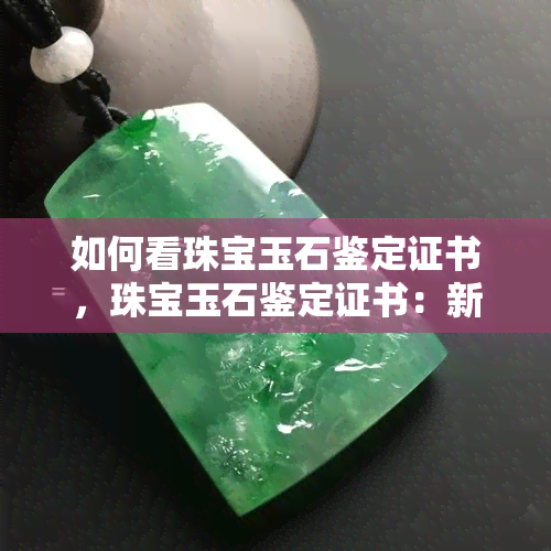 如何看珠宝玉石鉴定证书，珠宝玉石鉴定证书：新手指南及阅读技巧