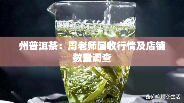 州普洱茶：周老师回收行情及店铺数量调查