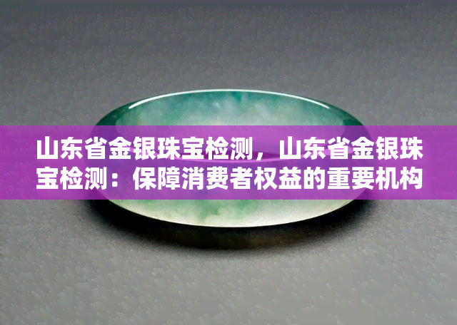 山东省金银珠宝检测，山东省金银珠宝检测：保障消费者权益的重要机构