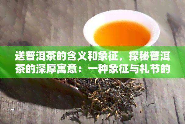 送普洱茶的含义和象征，探秘普洱茶的深厚寓意：一种象征与礼节的艺术