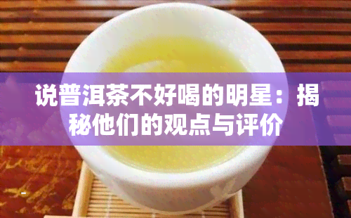 说普洱茶不好喝的明星：揭秘他们的观点与评价