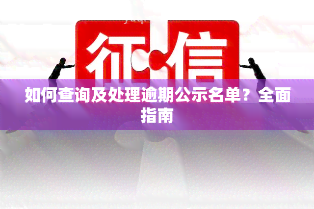 如何查询及处理逾期公示名单？全面指南