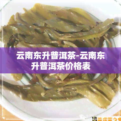 云南东升普洱茶-云南东升普洱茶价格表