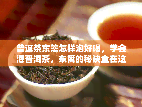 普洱茶东篱怎样泡好喝，学会泡普洱茶，东篱的秘诀全在这里！