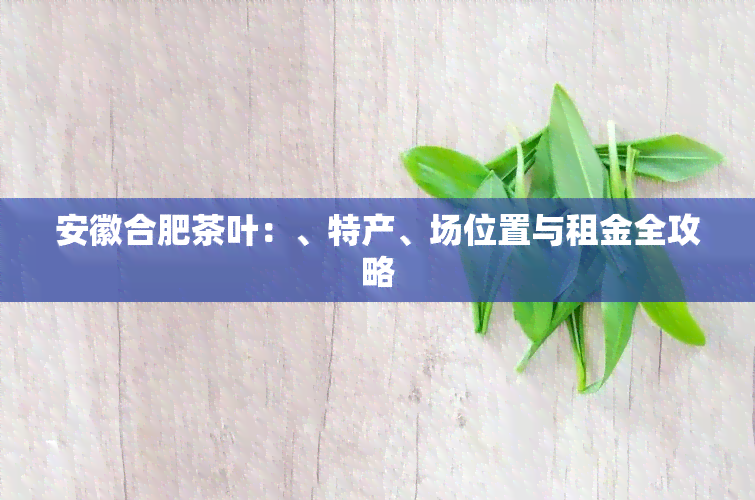 安徽合肥茶叶：、特产、场位置与租金全攻略