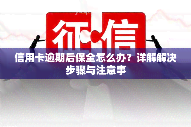 信用卡逾期后保全怎么办？详解解决步骤与注意事