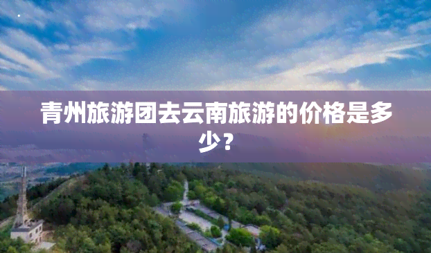 青州旅游团去云南旅游的价格是多少？