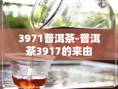 3971普洱茶-普洱茶3917的来由