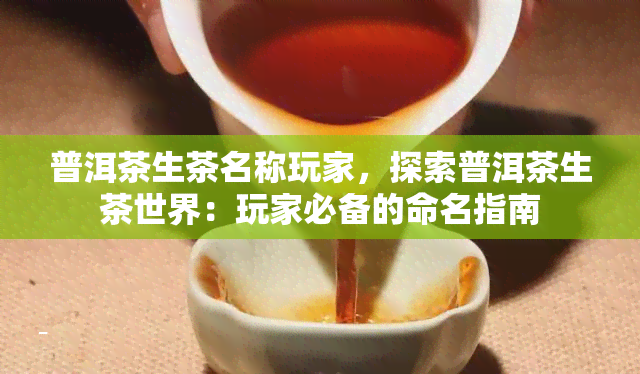 普洱茶生茶名称玩家，探索普洱茶生茶世界：玩家必备的命名指南