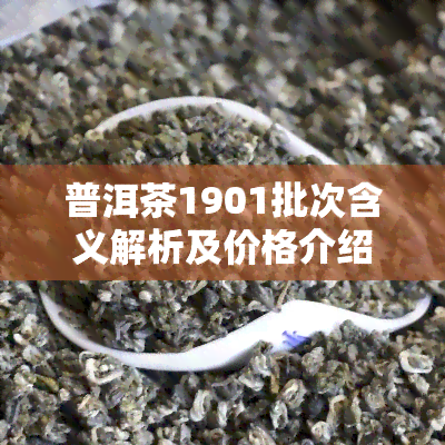 普洱茶1901批次含义解析及价格介绍