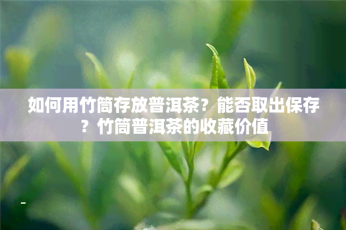 如何用竹筒存放普洱茶？能否取出保存？竹筒普洱茶的收藏价值