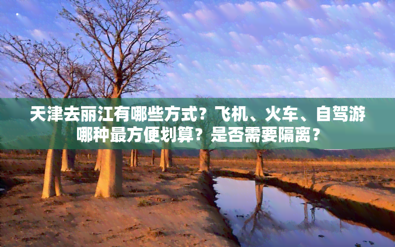 天津去丽江有哪些方式？飞机、火车、自驾游哪种最方便划算？是否需要隔离？