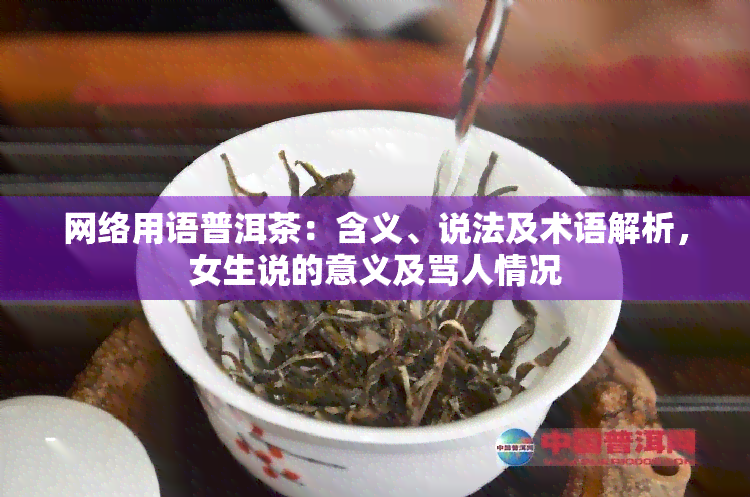 网络用语普洱茶：含义、说法及术语解析，女生说的意义及骂人情况