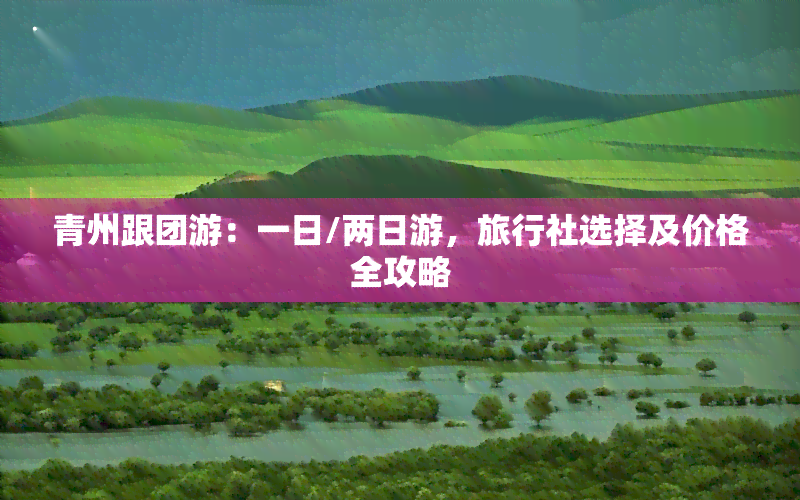 青州跟团游：一日/两日游，旅行社选择及价格全攻略