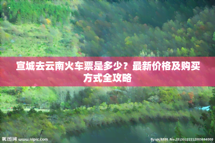 宣城去云南火车票是多少？最新价格及购买方式全攻略