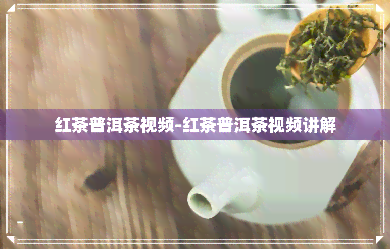 红茶普洱茶视频-红茶普洱茶视频讲解