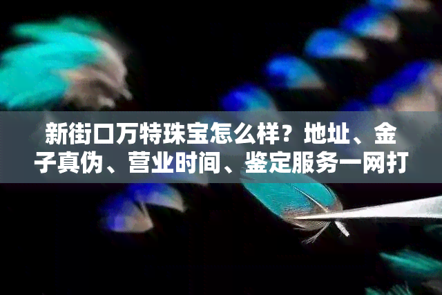 新街口万特珠宝怎么样？地址、金子真伪、营业时间、鉴定服务一网打尽！