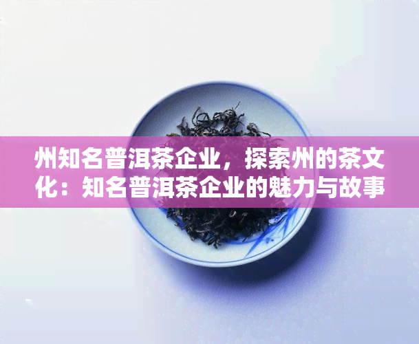 州知名普洱茶企业，探索州的茶文化：知名普洱茶企业的魅力与故事