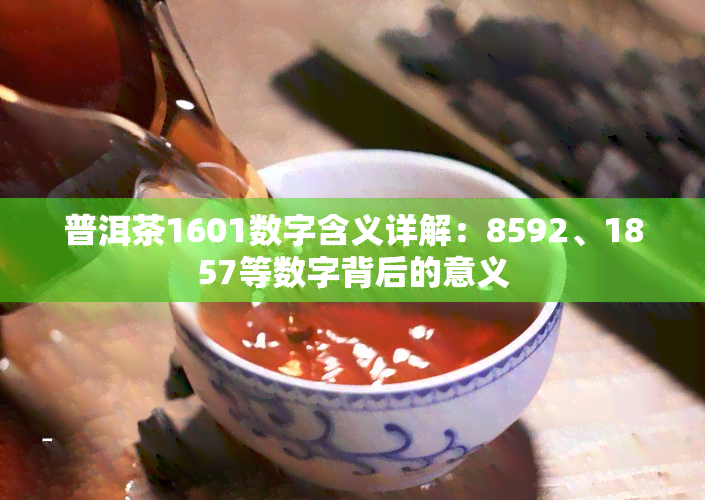 普洱茶1601数字含义详解：8592、1857等数字背后的意义