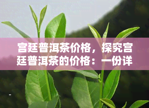 宫廷普洱茶价格，探究宫廷普洱茶的价格：一份详尽的市场分析报告