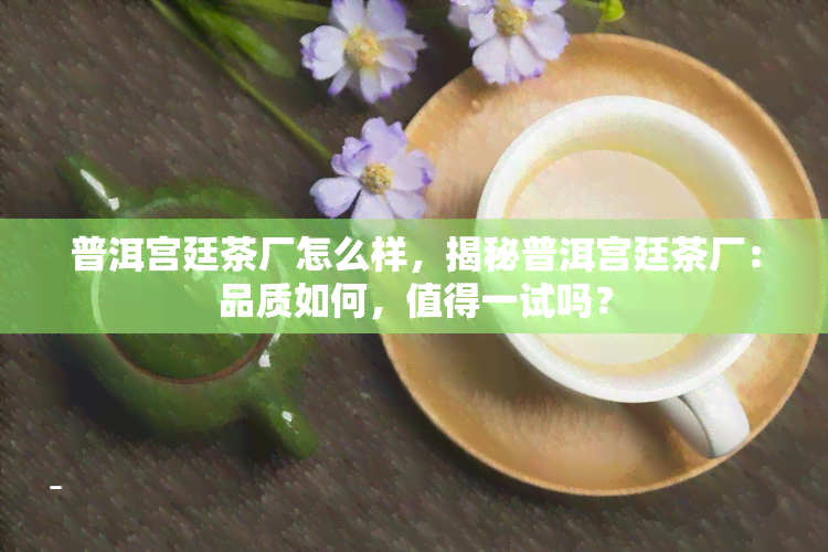 普洱宫廷茶厂怎么样，揭秘普洱宫廷茶厂：品质如何，值得一试吗？